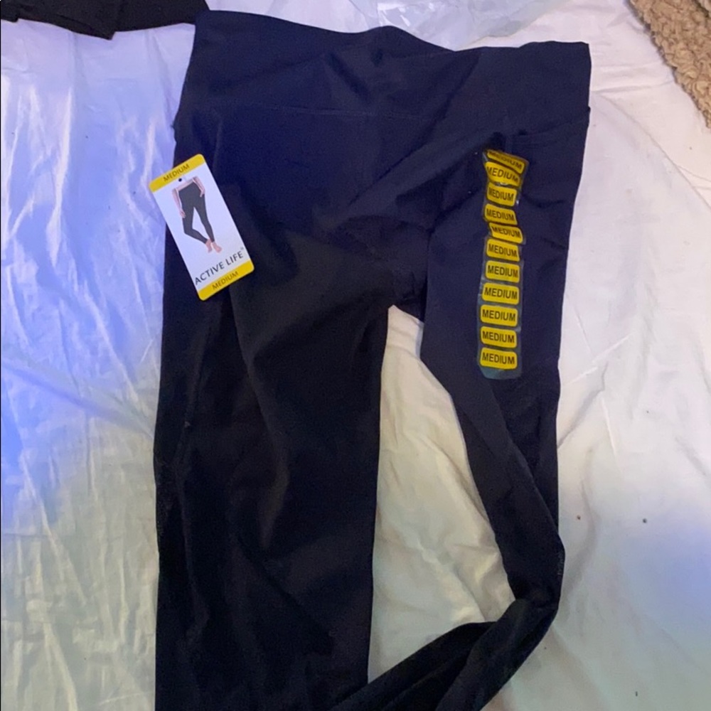 navy blue workout leggings w/ some sheer cut outs